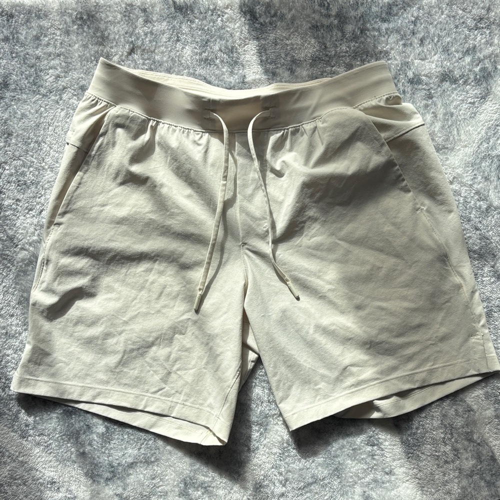 lululemon athletica Men's Light Cream Athletic Shorts